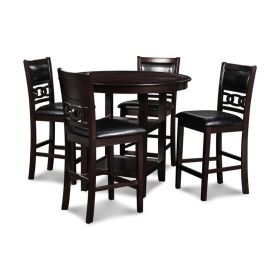 5-Piece Counter Height Dining Set, Ebony