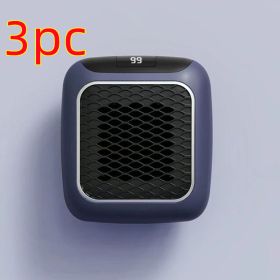 Mini Fan Heater Wall-mounted Dormitory Warm Artifact (Option: Blue-British Standard-3PCS)