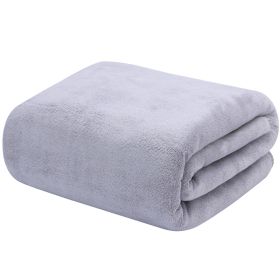 Large Cotton Absorbent Quick Drying Lint Resistant Towel (Option: White grey thickened-90x190cm)