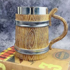 Simulation Barrel Cup Creative Large Capacity Beer Mug (Option: 121 Simulation Barrel Cup-550 600ML)