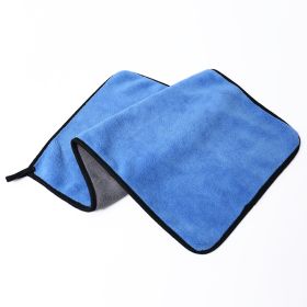 Car Wash Towel High Density Coral Fleece Two-tone Thickening (Option: Gray Blue-60x160cm)