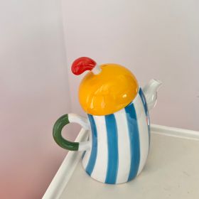 Creative Ornament For Household Ceramic High-temperature Resistant And High-capacity Forked Waist Teapot (Option: Kettle)