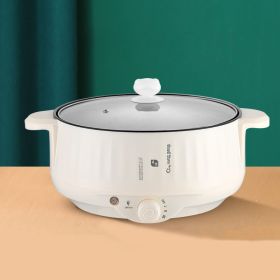 Non Stick Pot Household Electric Pot Integrated Type (Option: White-22cm-UK)