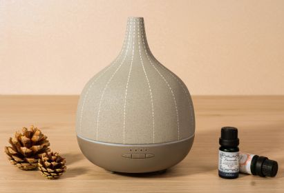 Handmade Cement Atomization Mute Humidifier Household Mini Ultrasonic Aroma Diffuser (Option: Gray-European Standard)