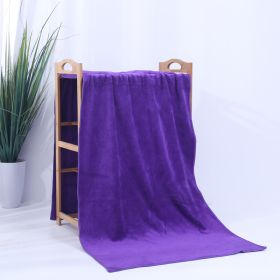 Microfiber Thickened Car Wash Cleaning Towel Beauty Salon Bath Towels (Option: Deep Purple-400g 60x180cm)