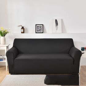 Sofa Cover All-inclusive Non-slip Sofa Slipcover Fabric Craft General (Option: Black-Four People)